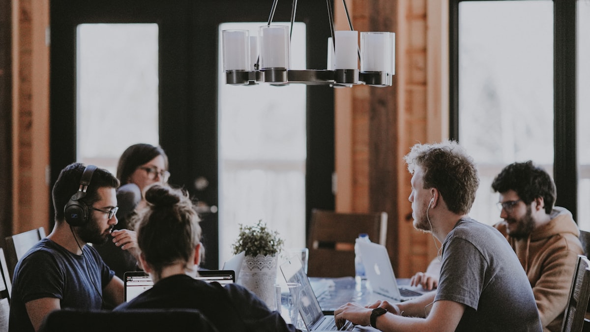 Remote team reviewing a website design on a video call